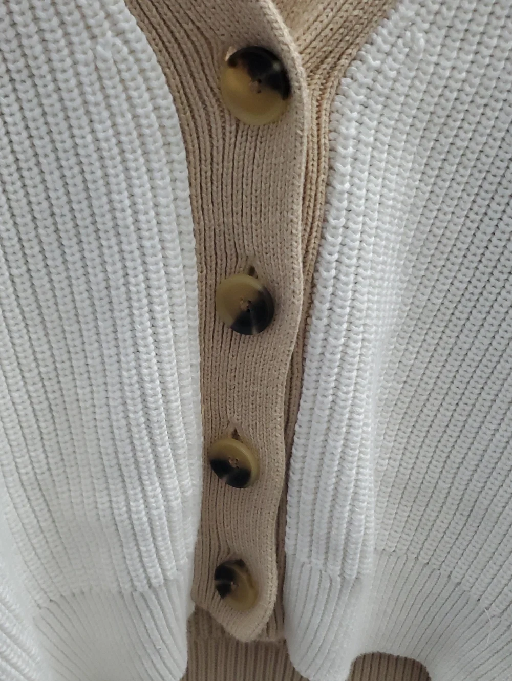 Gap Colorblock Knit Cardigan Cotton V Neck Size Medium Multi-color